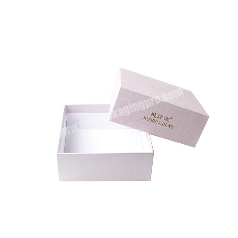 High Quality Custom Pink Lid And Base Box Rigid Paper Gift Cosmetic Box Packaging