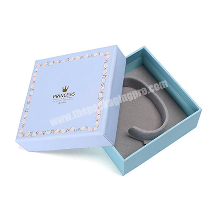 High quality custom printed blue jewelry package boxes