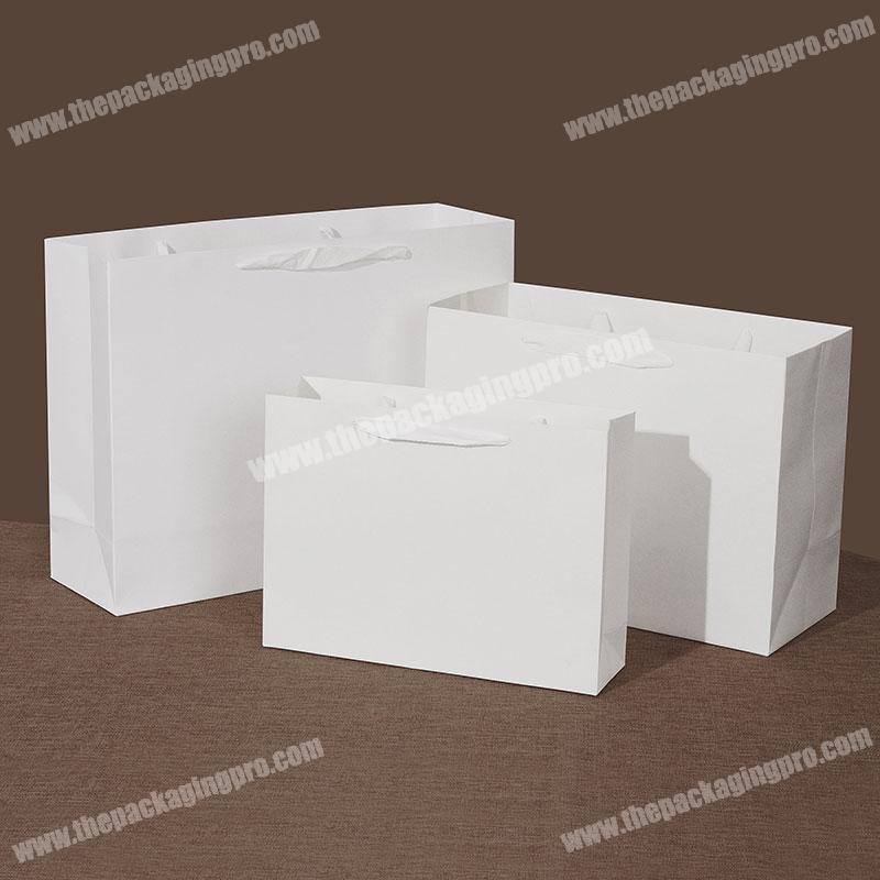 High quality custom printed packaging white paper bag