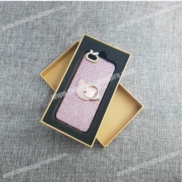High quality custom retail mobile cell phone case kraft box packaging for iphone