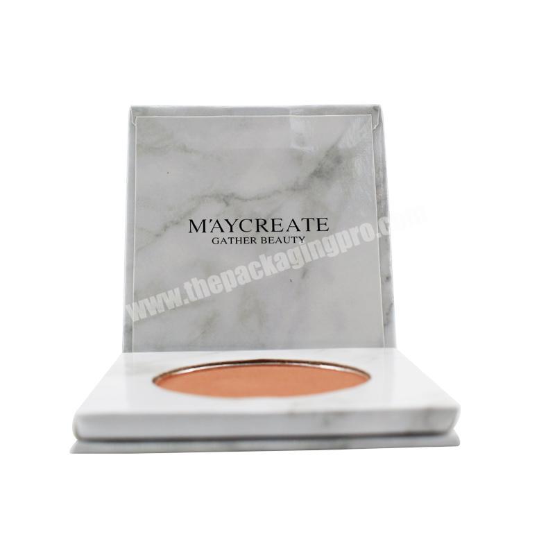 High quality customized 1 color marble eyeshadow palette cosmetics palette packaging box