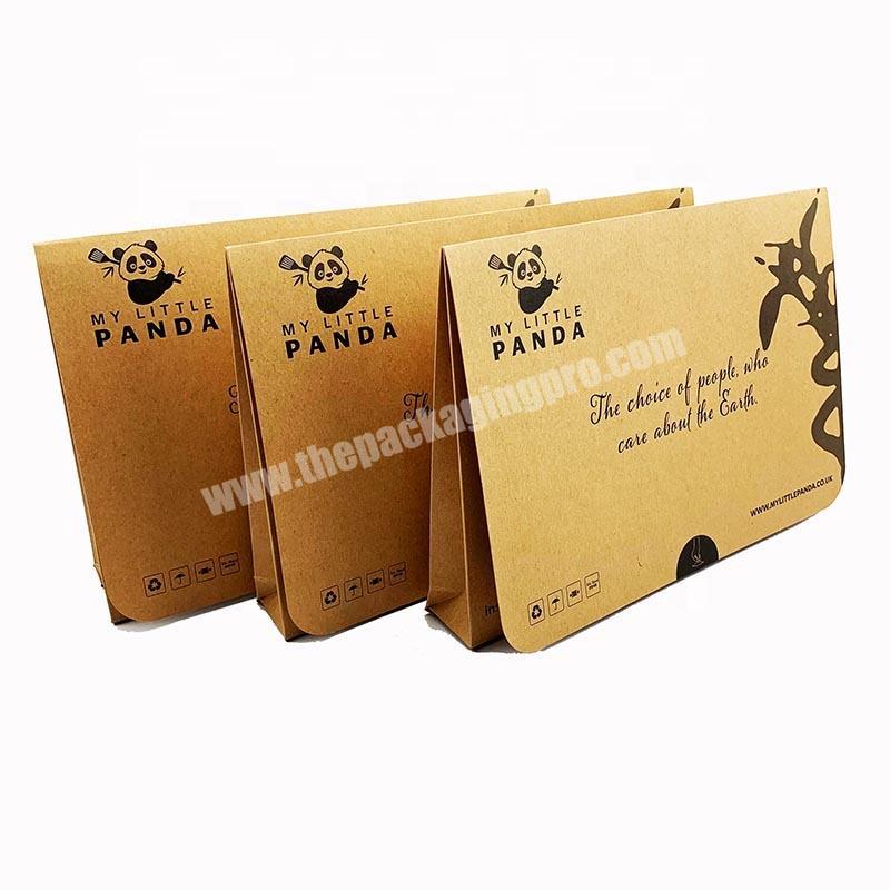 High quality customized foldable brown kraft envelope paper thank you bags with your own logo