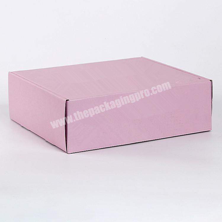 High quality customized pink shoe box corrugated women clothing boxes
