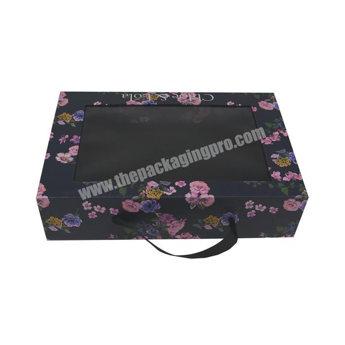High quality eco custom paper cardboard suitcase shaped gift box with handle