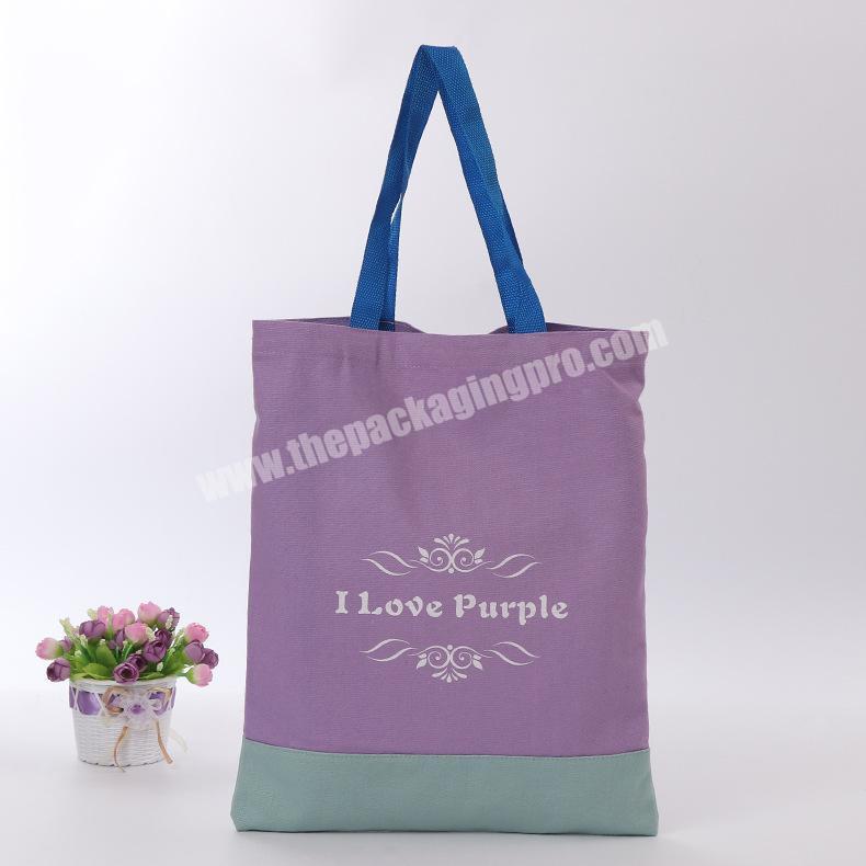High quality eco-friendly shopping canvas cotton tote bag with printed logo