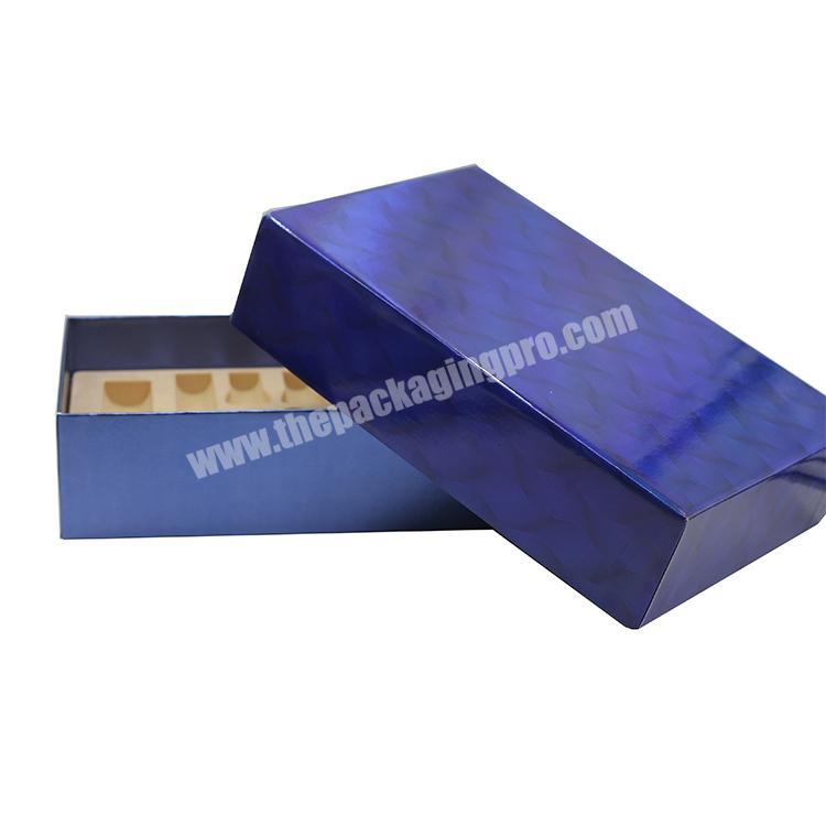 High Quality Empty Custom Blue Square Gift Box Packaging