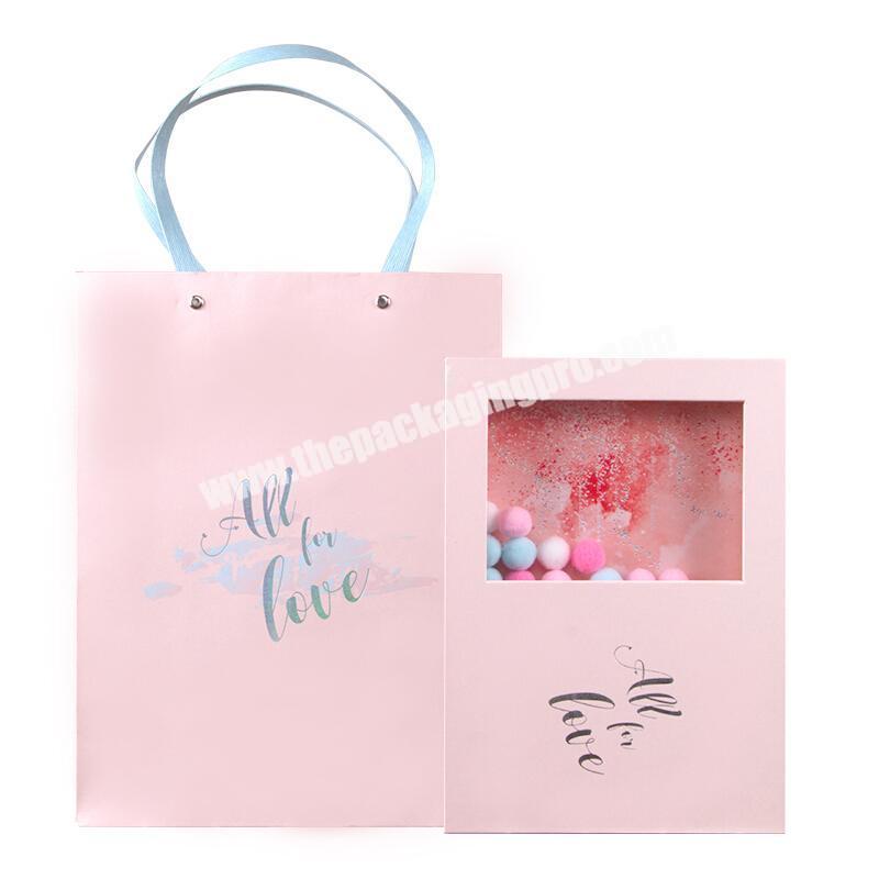 High Quality Factory Pink Romantic Color Flower Custom Packaging Gift Carton Boxes With Printed For Sale