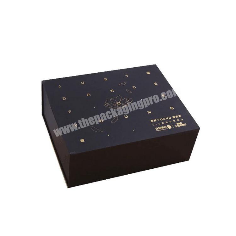 High quality fashionable black gift packaging box magnetic closure for teeth whitening box