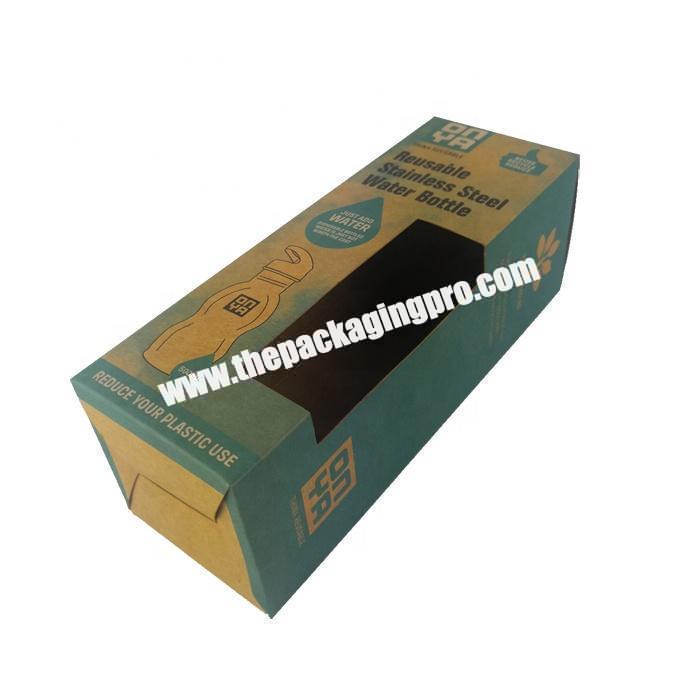 High quality folding kraft paper packaging box for cup