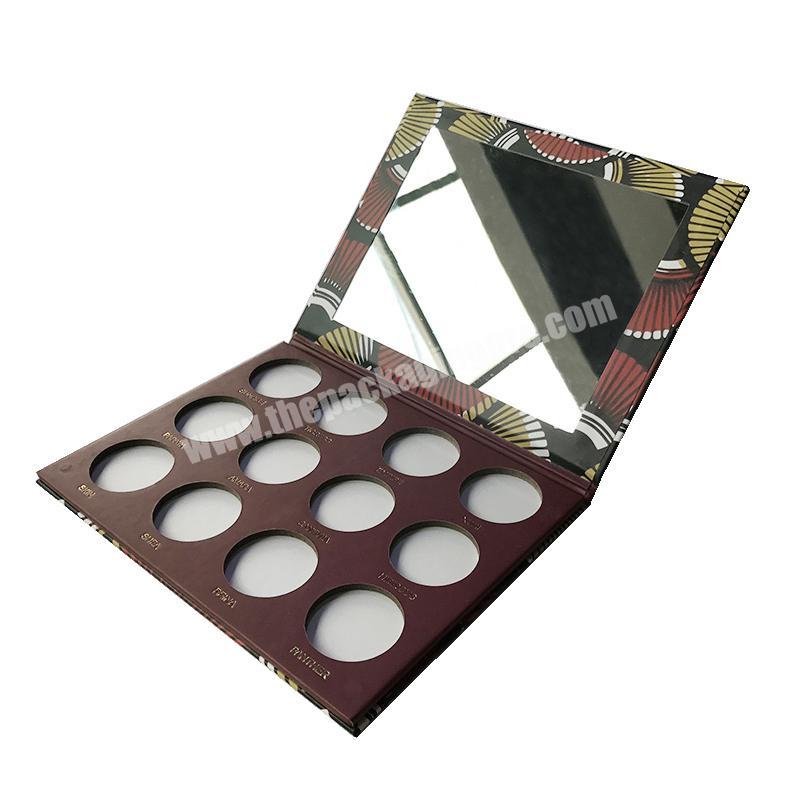 High quality foundation makeup cosmetic glitter eye shadow packaging box
