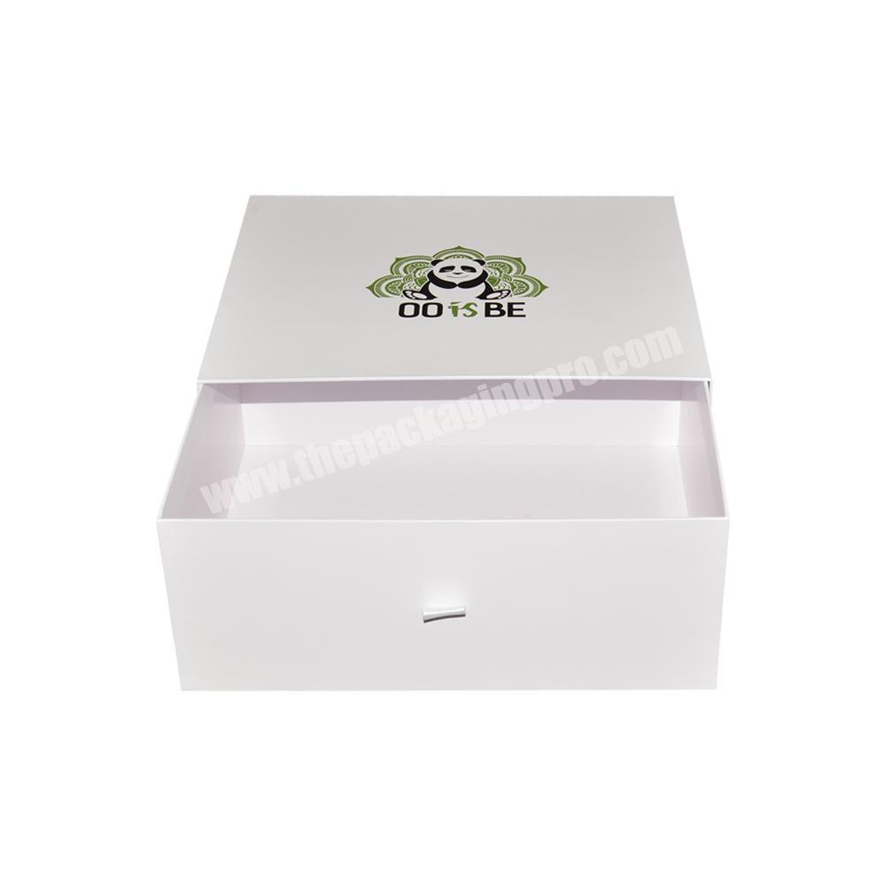 High quality full color rigid cardboard beauty packing for underwear bikini leggings sliding gift drawer paper box