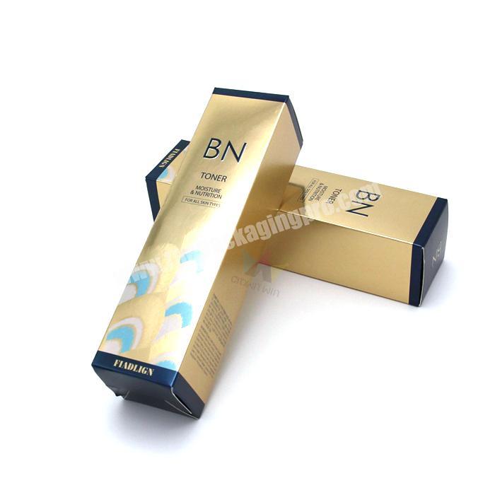 High Quality Gold Paper Cosmetic Package Box China Supplier