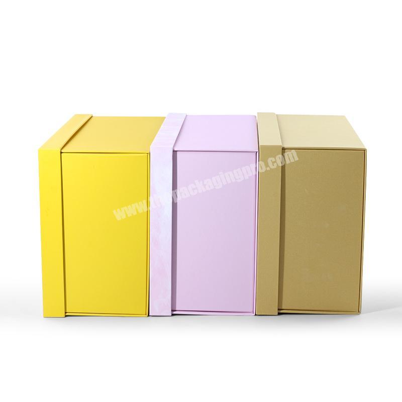 High Quality Handmade Flat Folding Cardboard Packaging Heaven And Earth Cover Gift Box