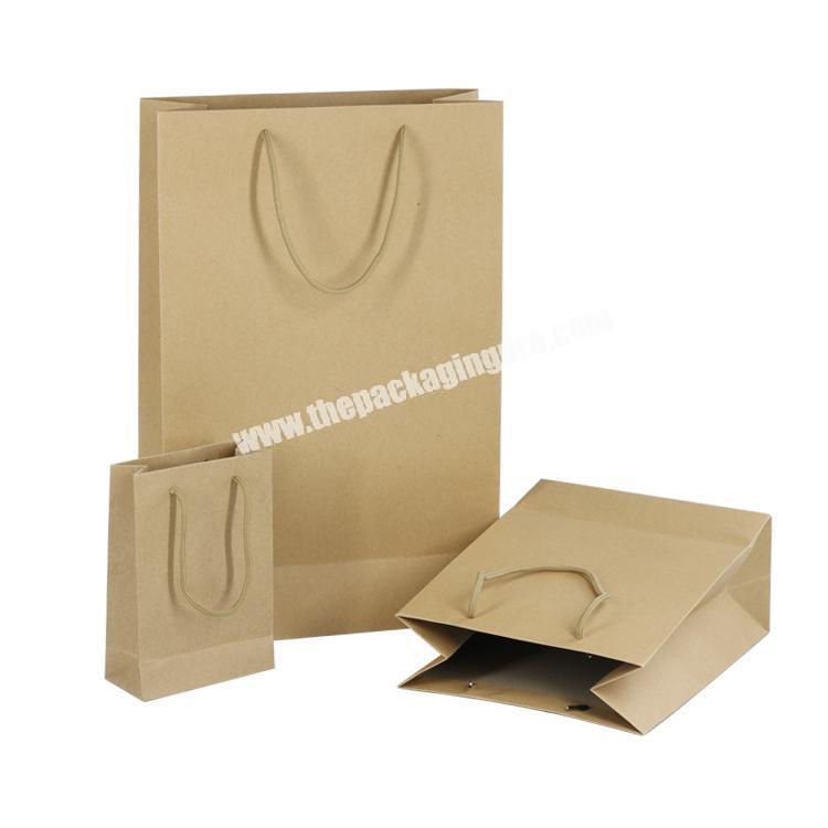 High quality Kraft paper T shirt clothing advertising packaging paper bag