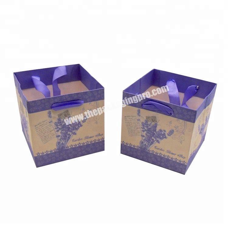 High quality lavender design custom paper bag