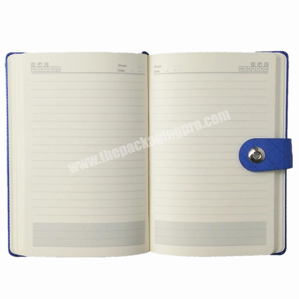 High Quality Leather Cover Journal With Snap Tab School Notebook Diary
