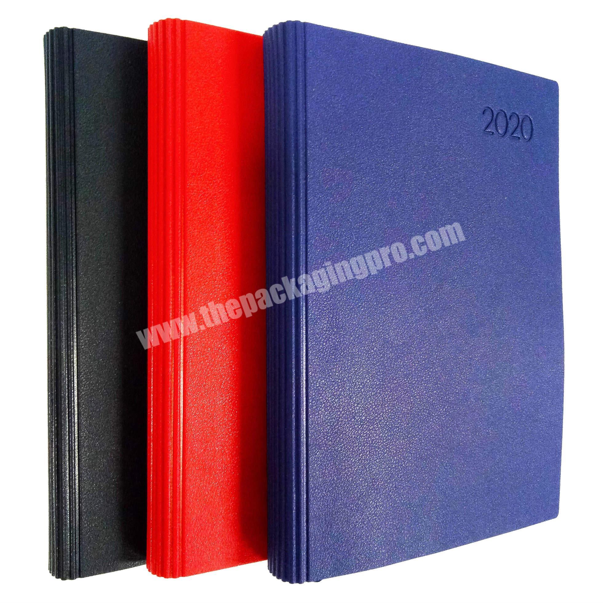 High quality leather cover notebook custom diary printing journal happy planner