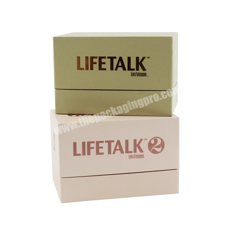 High quality lid and base box luxury brooch wallet gacking box with foam stain