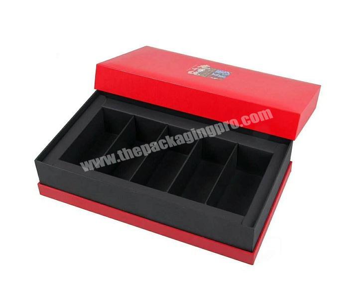High Quality Lid and Base Gift Box for 3 Rectangle tin Cans packaging with Paper Board Divider