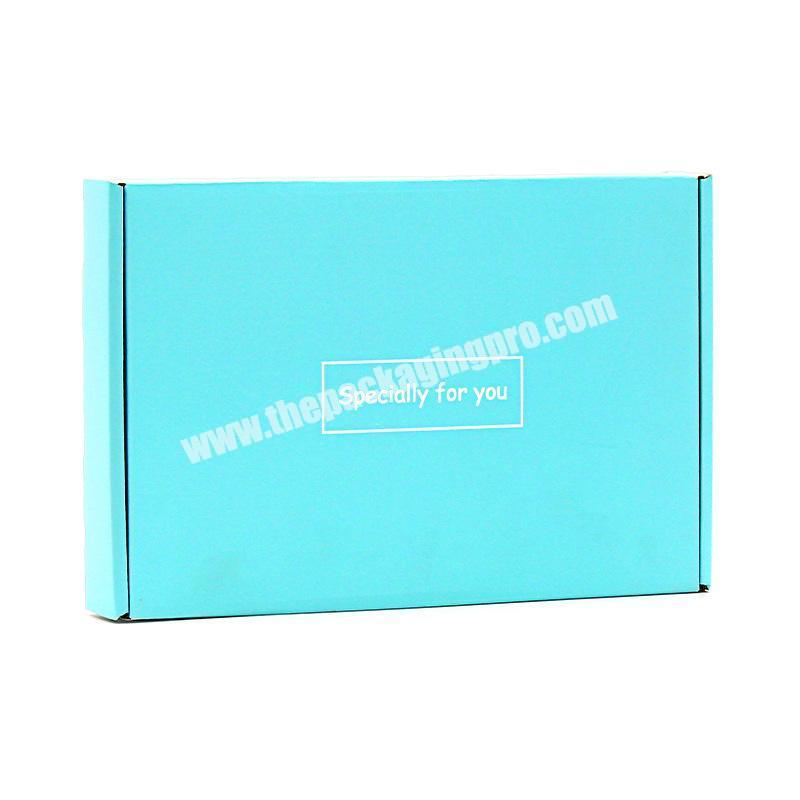 High Quality Logo Custom Luxury Blue Color Matt Lamination Shipping Box