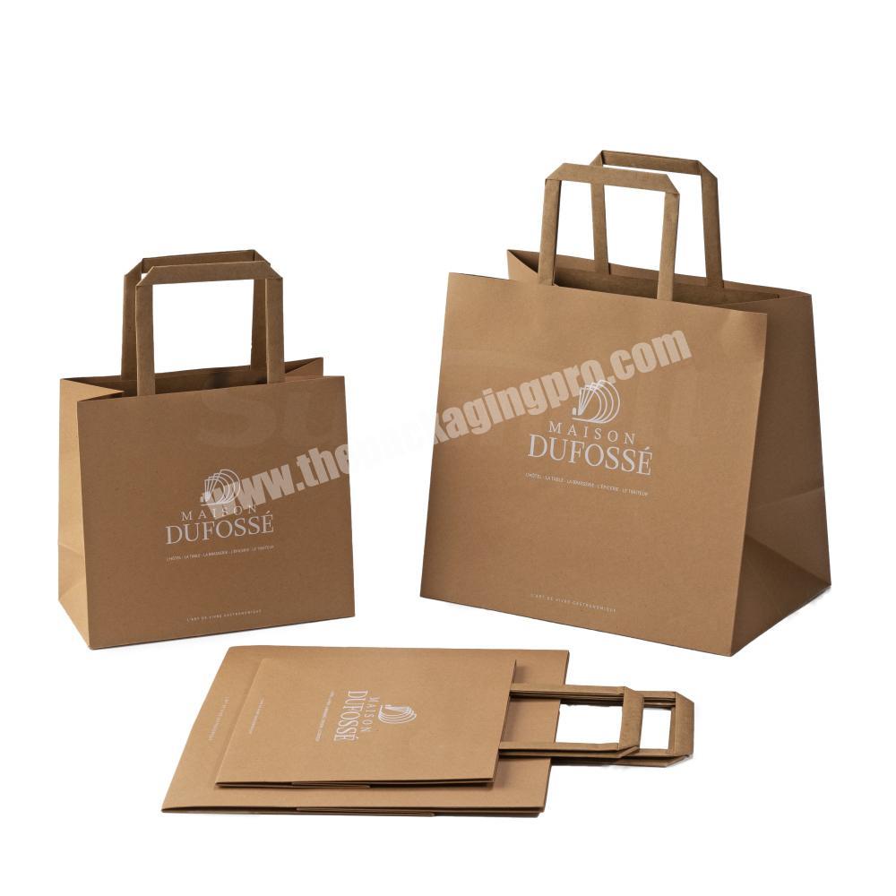 high quality low price custom paper bag logo printed eco friendly recyclable natural brown kraft bag