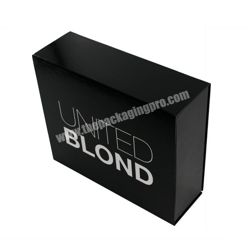 High Quality Luxury Black Cardboard Book Shape Gift  Packaging Box