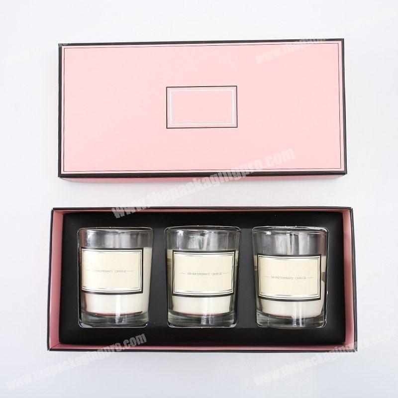 High Quality Luxury Custom Design Cardboard Paper Lid and Base Candle  Gift Boxes Packaging