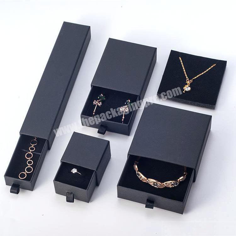 High quality luxury custom logo cardboard slide jewelry box