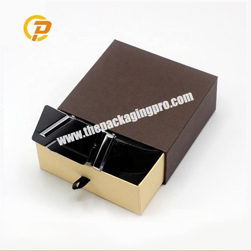 High Quality Luxury Empty Brown Hard Leather Wallet men wallet &belt box printing clear lid boxes