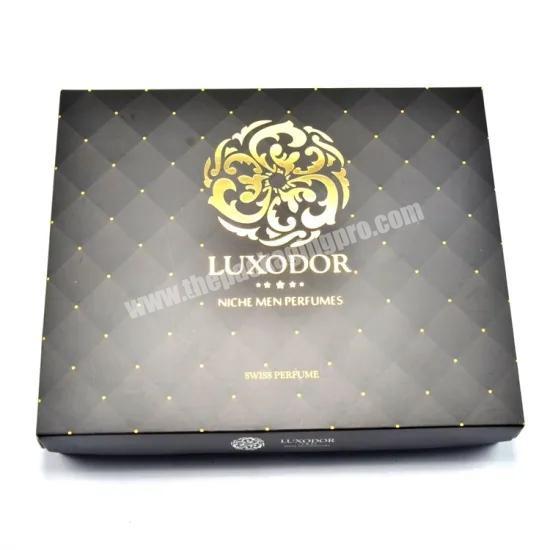 High Quality Luxury Essential Oil Bottle Cosmetic Packaging Box  Gold Hot Foil Kraft Paper Gift Box