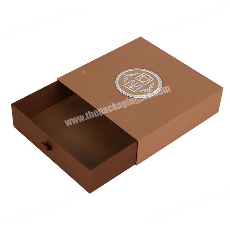High Quality Luxury  Gold Foil Stamping EVA Foam Protective Packaging Linen Texture Paper  Drawer Packaging Gift Box
