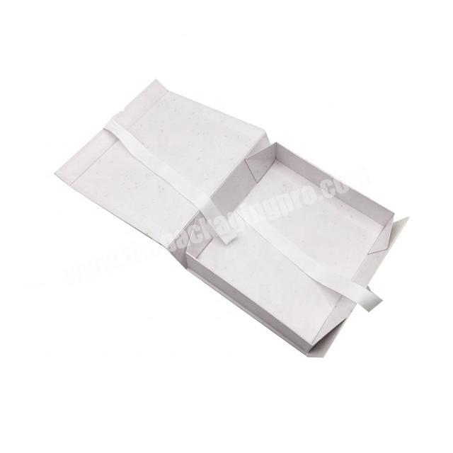 High Quality Luxury Ribbon Gift Box Rigid Cosmetic Box