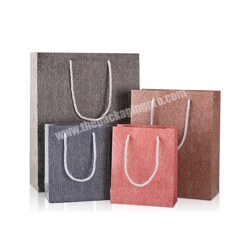 High quality luxury texture simple business gift shopping paper packaging bag