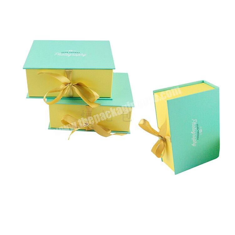 high quality manufacture simple  cheap paper perfume cosmetic packaging  gift box with ribbon bow for cosmetic