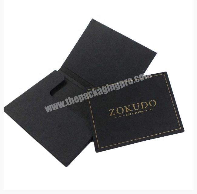 High Quality Matte Black Packaging Magnetic Credit Card Wedding Gift Card Boxes
