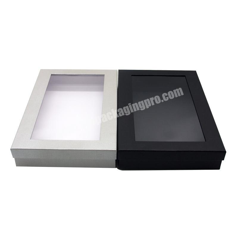 High quality men's T shirt packaging box with clear window