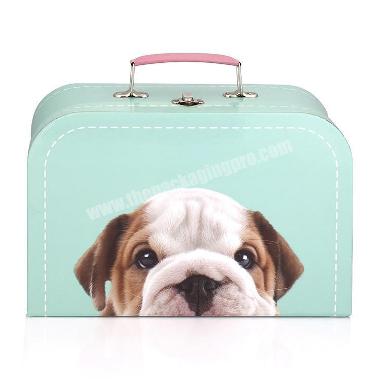 high quality mini cardboard baby suitcase gift box