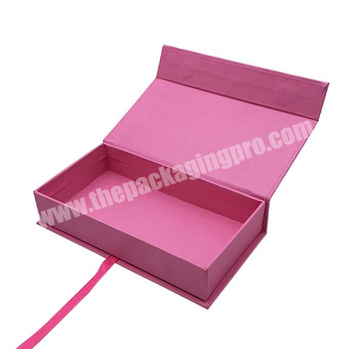 High Quality OEM New Product Pink  Wedding Box Magnetic Gift Box Cardboard Packaging Jewelry Box For Wedding Ring Necklace