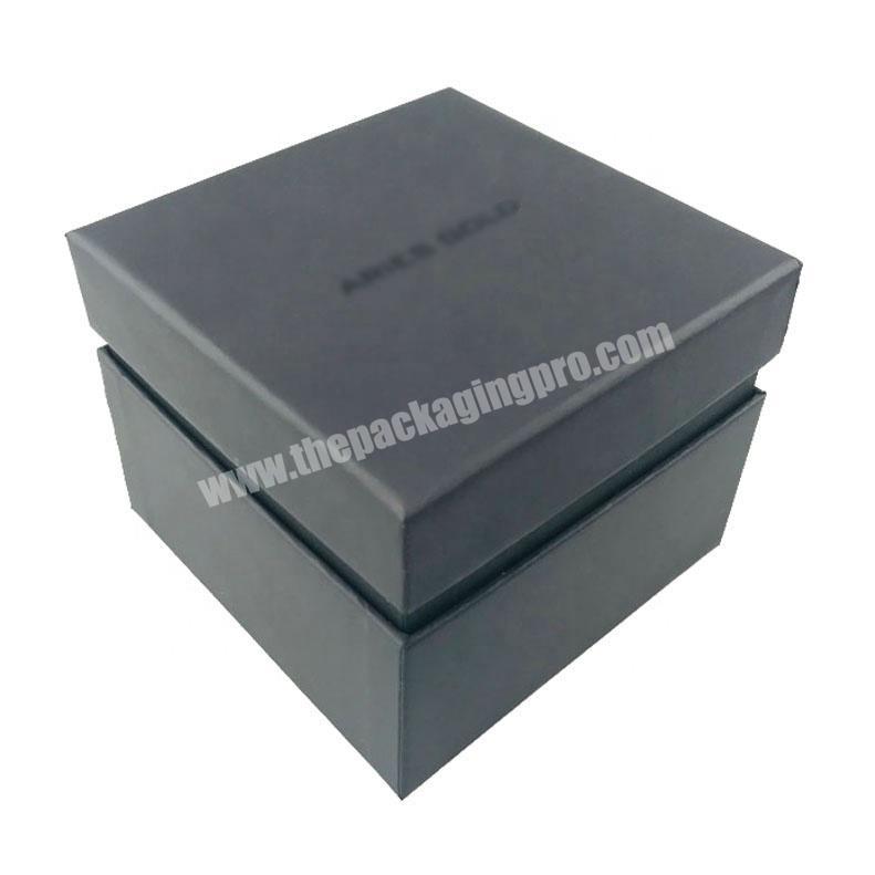 High quality official black watch box hot sell OEM shoulder neck watch gift packaging