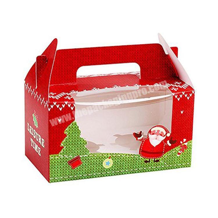 High quality paper window cake christmas boxes packaging