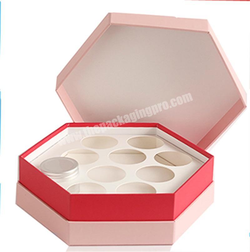 High-quality pentagonal cardboard honeycomb shaped base is suitable for chocolate and honey gift boxs