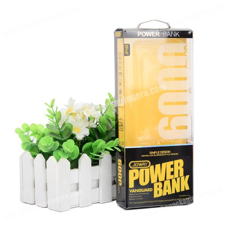 High quality plastic power bank packaging gift box with window