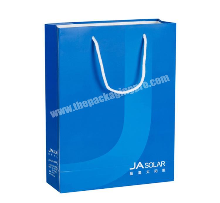 High quality printed logo matt lamination custom luxury paper shopping bag