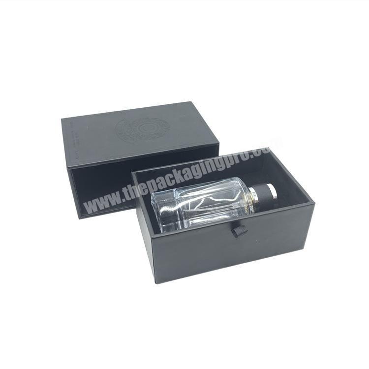 High Quality Printing Black Card Paper Box Custom Design Paper Luxury Packaging Perfume Box