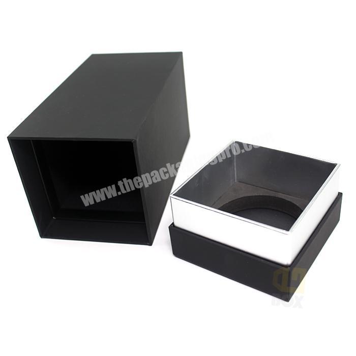 High Quality Printing Black Cardboard Paper packaging Box Magnetic Empty Luxury Packaging Perfume Box with insert