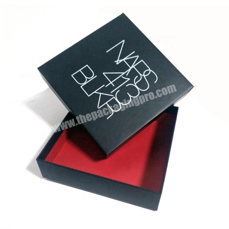 High quality professional custom matte black paper packaging gift box