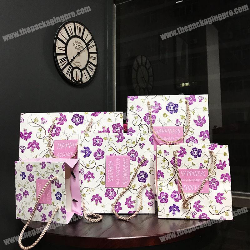 High quality raw materials printed handle paper bag