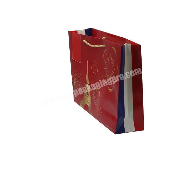 High Quality Red Shopping Gift Custom Luxury Packaging Paper Bag