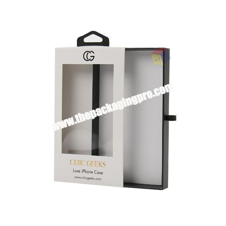 high quality retail sliding drawer cell phone case packaging box