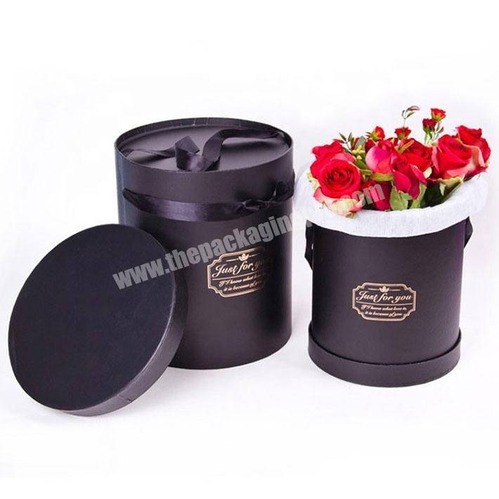 High quality round shape cardboard box for clothes round hat flower boxes